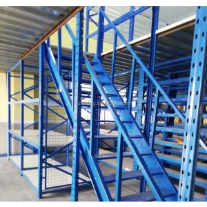 Steel Corrosion Protection Powder Coated Warehouse Mezzanine Rack System 2 Layer Multi Level Snap In Shelving Equipment