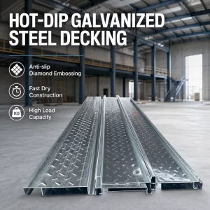 Steel Deck ISO CE Certificate Customized Galvanized Steel Floor Deck Pourless Floor Bearing Plate