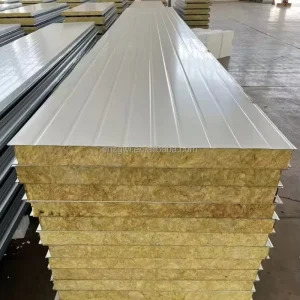 Steel Fire Retardant Fiberglass Thermal Acoustic Absorption Glass Wool Sandwich Panels for Wall Aluminum Foam Board
