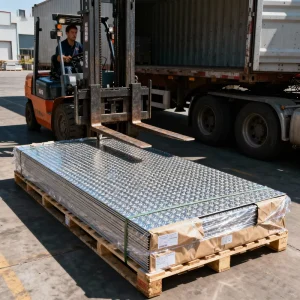 Steel Flooring Plate Custom Length and Width for Factory Workshop Safety Path and Industrial Plant Staircase