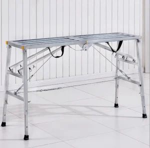 Steel Folding Scaffolding Ladder Building Construction 250kg Load Capacity Portable 1.2m-1.8m Height