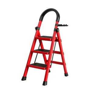 Steel Folding Step Ladder with Wide Pedal 3 4 5 6 Step Steel for Seniors and Safety Household Use