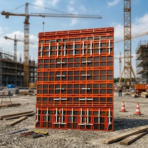Steel Frame Plywood Column Formwork Early Stripping System Reusable Adjustable High Strength Concrete Panel
