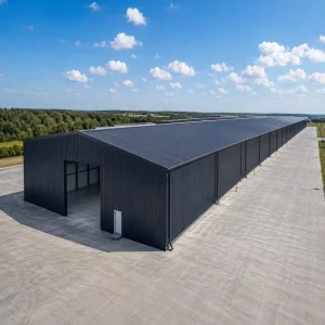 Steel Frame Prefab Garage and Prefabricated Metal Carport Design, Modular Vehicle Shelter Building