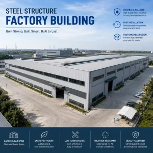 Steel Frame Warehouse Prefabricated Metal Industrial Storage Shed High Strength Structure Building
