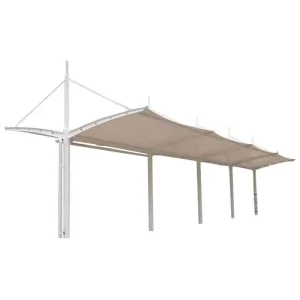 Steel Frame Waterproof Durable Customizable Garages Canopies & Carports with PVDF Coated Sail Outdoor Use