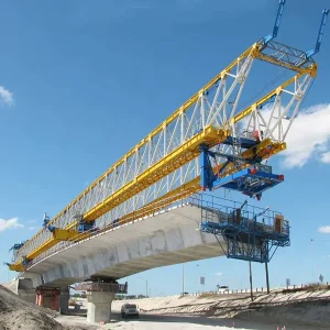 Steel Full Beam Bridge Launching Girder Equipment Underslung Segmental Launching Crane