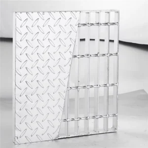Steel Galvanized Composite Checkered Custom Shape Anti Slip Heavy Duty Steel Grating Factory Direct Anti dust Walkway Plate