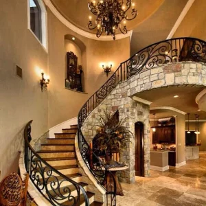 Steel Hand Railings Steel Forged Wrought Iron Staircase Railings for Stairs