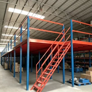 Steel Heavy Duty Mezzanine Platform Electrostatic Powder Coated Corrosion Protection Multi Level Overhead Storage Floor