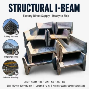 Steel I Beam Universal Beam Structural I Section Steel Beam Q235B A36 SS400 S275JR S355JR IPE80 IPE400 6m