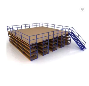 Steel Mezzanine Floor Replacement Parts Stairs Handrails Columns for Platform System Expansion