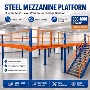 Steel Mezzanine Floor System Heavy Duty Industrial Storage Platform Factory Direct