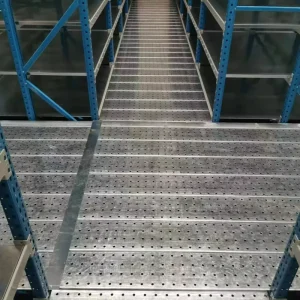 Steel Mezzanine Flooring Planks with Holes Galvanized Ribbed Steel Floor Planks for Medium-Duty Storage GI
