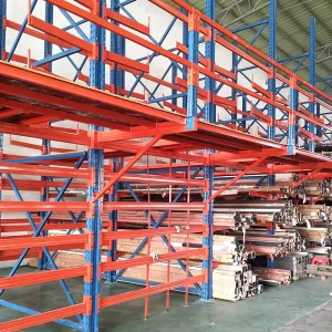 Steel Mezzanine Racking Steel Structure Mezzanines Long Length Material Storage Customizable Loft Style