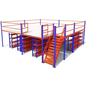 Steel Mezzanine Storage Warehouse Industrial Heavy Duty 2 Layer Corrosion Protected 5 Year Warranty Loft Platform Racks