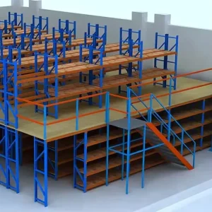 Steel Mezzanine Warehouse Rack Multi Level Corrosion Protected Mezzanine Flooring 2 Floor Design garage shelving