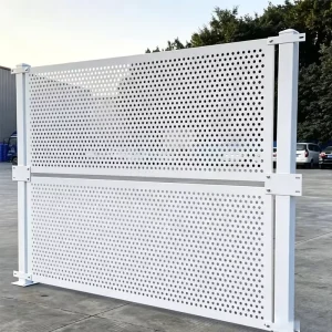 Steel Perforated Fence Panel, 2 mm Thick, 1200 x 2400 mm, for Construction Sites