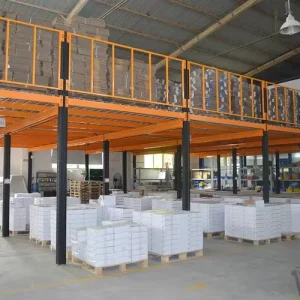 Steel Platform Loading Heavy Duty Adjustable Eco Friendly Plate Mezzanine Rack Corrosion Protection Electrostatic Powder Coating