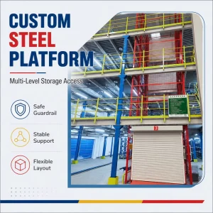 Steel Platform Mezzanine Floor Warehouse Storage Solution Heavy Duty Rack Platform Space Saving Custom Manufacturer