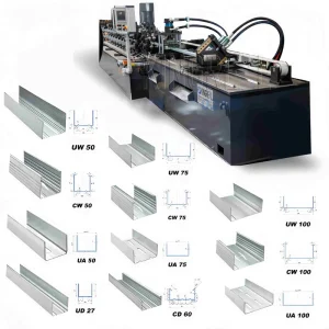 Steel Profile Making Metal Stud and Track Roll Forming Machine Light Gauge Steel Frame CD UD CW UW Channel Drywall Machine