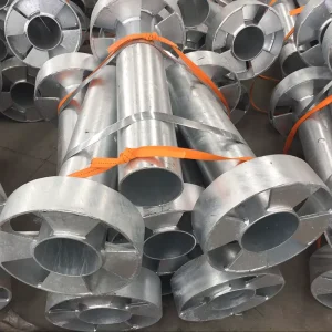 Steel Profiles Protective Column with Flange Welding Steel Pipe
