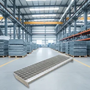 Steel Sewer Cover and Stair Tread Grating for Outdoor Stairs