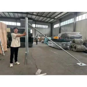 Steel Strainer Post Stay Assembly Galvanized Fence Corner End Post with Ground Anchor Plate Rural DriveTight