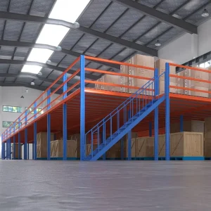 Steel Structure 2 Layer Modular Mezzanine Platform Rack System 1000kg/sqm Load Capacity Corrosion Protection Heavy Duty