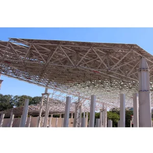 Steel Structure Cantilever Stadium Canopy Bolt Ball Space Frame Roofing Cover