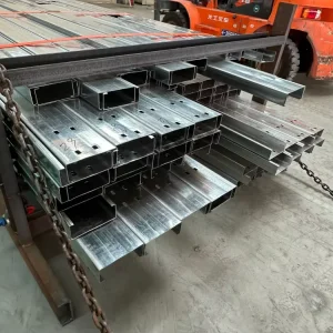 Steel Structure Component Fabrication Service C Purlin Steel Drilling & Cutting Service