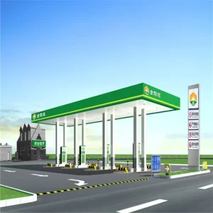 Steel Structure Factory Anti corrosion Steel Structure Gas Station Canopy Design Space Frame Shed