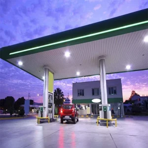Steel Structure Factory Galvanized Steel Metal Roof Space Frame Gas Station Canopy Design Space Frame Roof