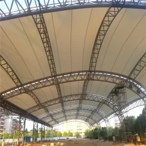 Steel Structure Factory Light Weight Steel Truss Stadium Bleachers Canopy Roof Steel Pipe Truss Shed Roofing