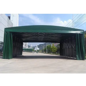 Steel Structure Folding Sliding Push Pull Roof Tent Marquee Canopy Storage Shed
