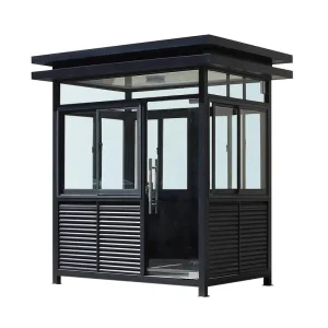 Steel Structure Guard Booth Security Booth Outdoor Movable Duty Room Manufacturer Model YH 007 for Park Construction