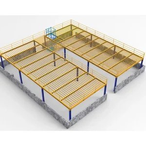 Steel Structure Industrial Metal Mezzanine Floor Storage System with Shelving