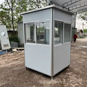 Steel Structure Mobile Security Cabin Office Booth Mobile Security Booth with Lock Available for Sale