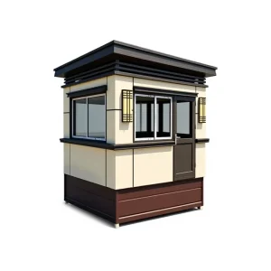 Steel Structure Real Stone Paint Artistic Guard Booth Outdoor Movable Customizable Galvanized Security Charging Booth