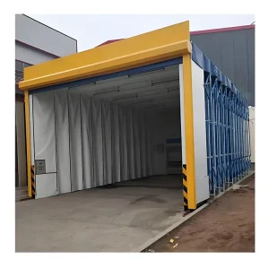 Steel Structure Retractable Mobile Spray Booth for Metal Workpiece
