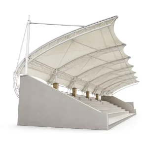 Steel Structure Tensile Membrane System PVC PTFE ETFE Frame 20 to 100m Span Stadium Parking Airport EPC Turnkey Custom Shape