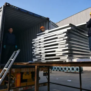 Steel Structure Warehouse Manufacturer Industrial Metal Warehouse Building for Glass Production and Sheet Storage Projects