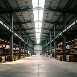 Steel Structure Warehouse with Sound Insulated Composite Panels Electronic Component Storage Building