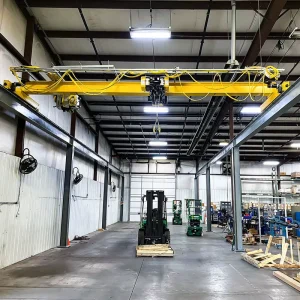 Steel Structure Workshop Traveling Light Duty Single Beam Overhead Bridge Crane 3 Ton 5 Ton with Crane Hook