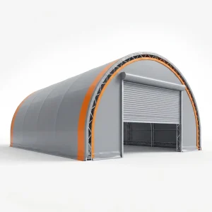 Steel Truss Hoop Plans Wind Barn Engineered Stamped Fabric Storage Side Hay End Dairy Shelter Covered Pen Round Galvanized Steel