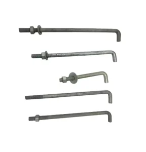 Steel Warehouse Racking Foundation Bolt Set Grade 8.8 High Strength L Bolt for Metal Structural Frame and Shelving