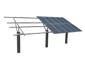 Steel and Aluminum Ground-mounted Solar Module Mounting Kit with Frame, Fixed Photovoltaic Bracket 6005-T5