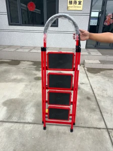 Step Ladder Telescopic Carbon Steel 4 7 Steps Folding Ladder 150kg Load Capacity Portable A Frame Household High Strength