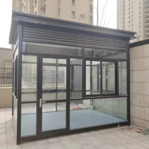 Stock Direct Delivery Modern Steel Structure Smoking Booth Outdoor Guardhouse for Community Parking Lot