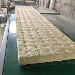 Stone Rock Wool Wired Roll Fiber Insulation 50mm Rock Wool Blanket With Wire Mesh Rock Wool Insulation